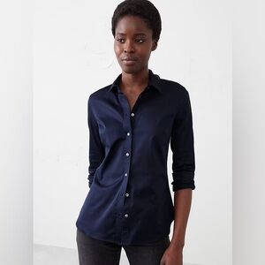 3 Different Banana Republic Button Up Tailored Shirts Blue, Black, & White